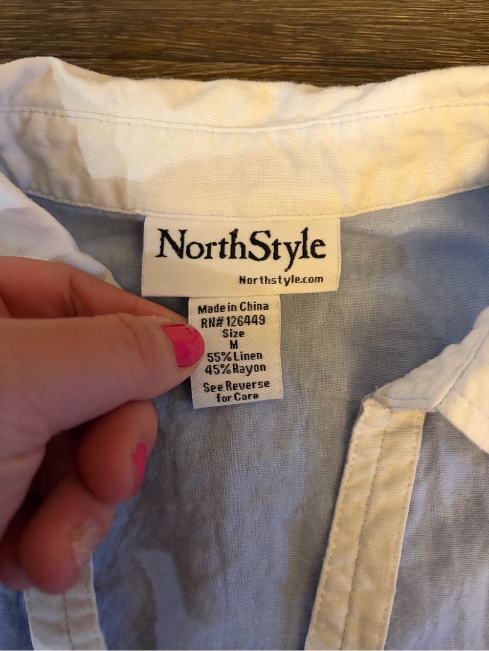 Women’s NorthStyle Linen Blend Beach Boho 3/4 Sleeve Lightweight Top Size M - Picture 3 of 9